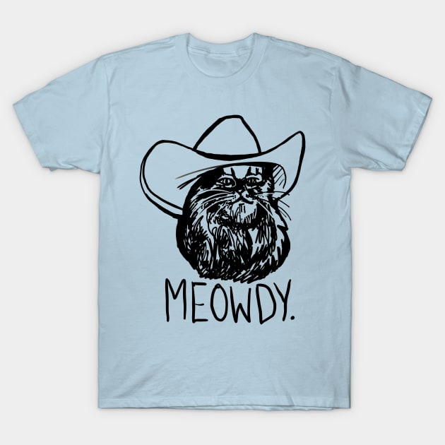 Meowdy Texas Cat Meme T-Shirt by sketchnkustom